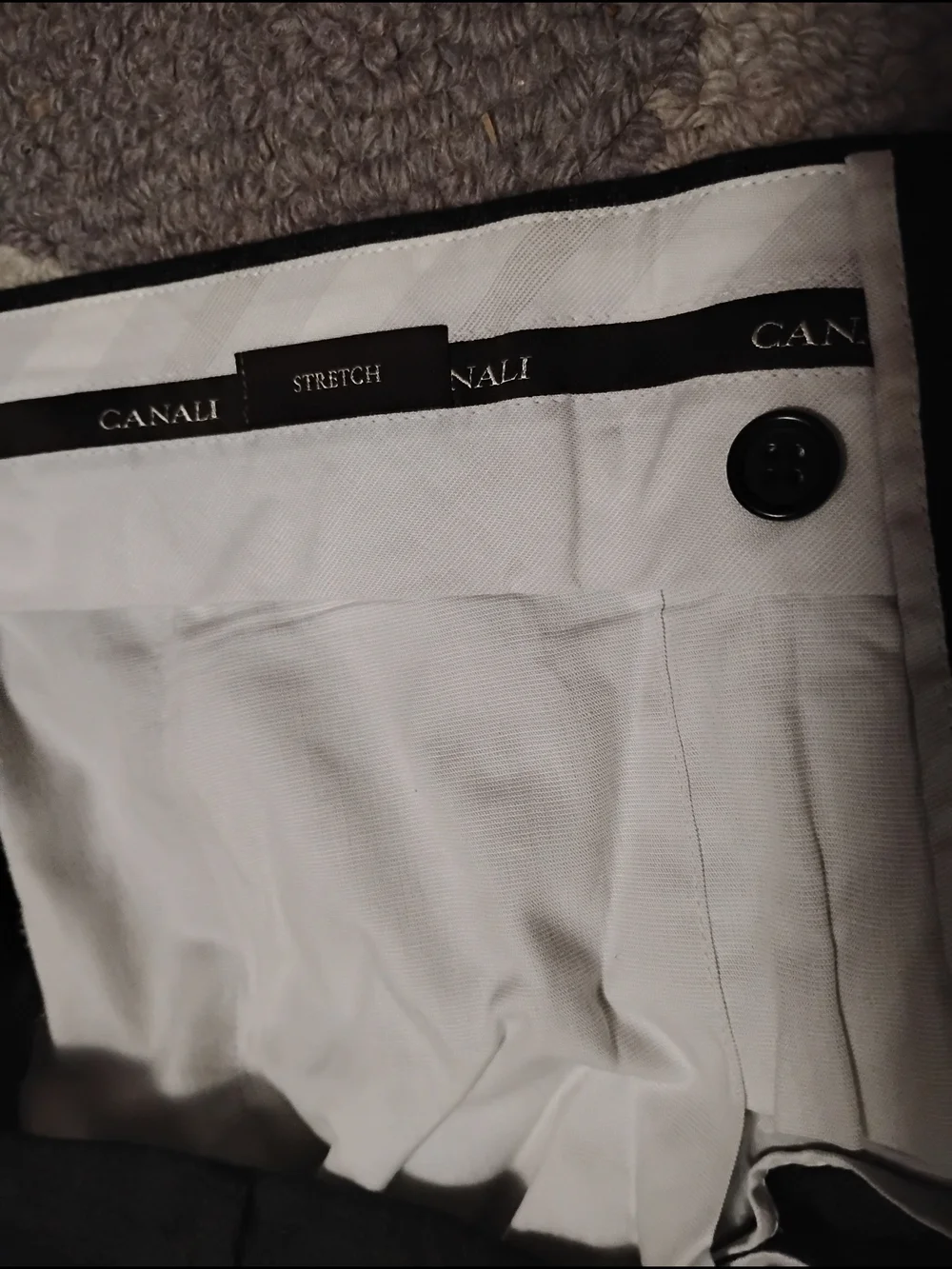 Canali Men's Charcoal Black Dress Pants